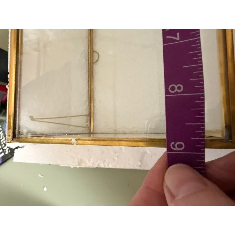 NIB Brass Glass House Terrarium Wedding Card Box Keepsake Large Display Case